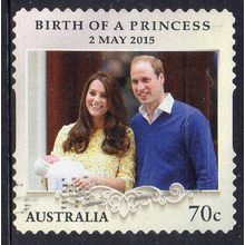 Australia 2015 Birth of a Princess 70c s/a Used