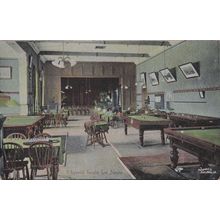 A Regimental Billiard Snooker Room Theatre Aldershot Military Old Postcard