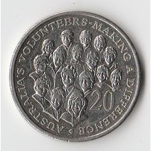 AUSTRALIA COIN - 20 CENTS 2003/ELIZABETH II/VF/AUSTRALIA'S VOLUNTEERS