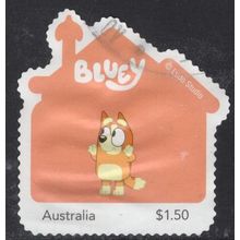 2024: KIDS' SHOWTIME GREATS, BLUEY, USED SELF-ADHESIVE MYSTAMP. 058