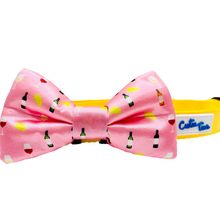 Cutie Ties Dog Bow Tie One Size Wine & Cheese Pink
