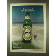 1976 Heineken Beer Ad - Oceans Apart from Ordinary