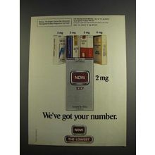 1984 Now Cigarettes Ad - We've Got Your Number