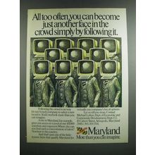 1986 Maryland Department of Economic and Community Development Ad - Another Face