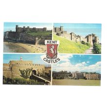 multiview, KENT CASTLES unused vintage postcard =