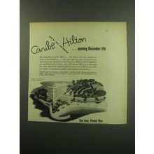 1949 Caribe Hilton Hotel Ad - Gem of the Caribbean