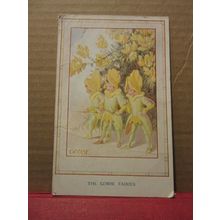 GORSE FAIRIES. by Margaret W. Tarrant used postcard Medici Society. 1935 pm =