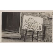 Painting For Sale Of Builders Rubble Real Photo Old Postcard
