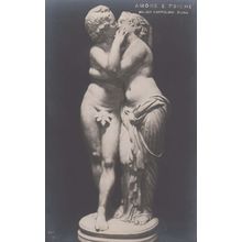 Amore E Psiche Roma Museum Italian Antique Sclupture Postcard