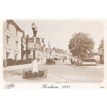 Horsham Estate Agents Dorking Signpost in 1934 Sussex Postcard