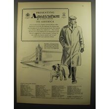 1952 Aquascutum Field Coat Ad - Presenting Aquascutum of London, England