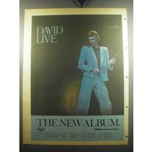 1974 David Bowie David Live Album Advertisement