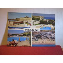 multiview, PRAIA DA LUZ, LAGOS, ALGARVE used postcard 1980 postmark =