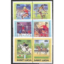 1984 6 different values - MNH (**) - pairs - OLYMPICS