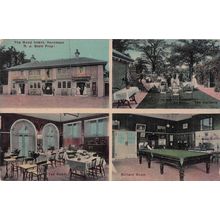 Snooker in WW1 Good Intent Pub Horndean Hampshire Old Postcard