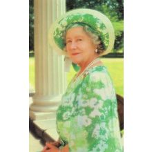 Queen Mother 80th Royal Birthday Lilac Fashion Photo Portrait Postcard