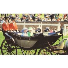 Queen Mother Princess Anne at Ascot Horse Races in 1978 Postcard
