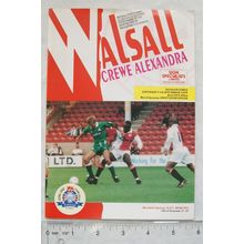 1993 programme Walsall v. Crewe Alexandra, 11/9