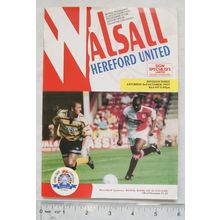 1993 programme Walsall v. Hereford United, 2/10