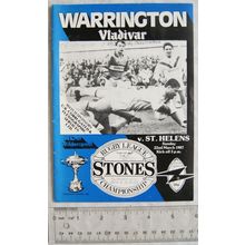 1987 programme Warrington v. St. Helens