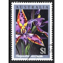 AUSTRALIA 1986: NATIVE ORCHIDS - $1 SUN ORCHID USED (G1)