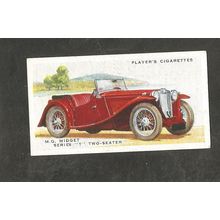Cigarette Card Players Motor Cars #31 MG Midget Series T
