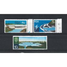 SouthAfrica.Opening of Hendrik Verwoerd Dam set of 3.Mounted Mint.Aug25c