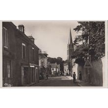 Bernieres Sur Mer Normandy Grand Rue Roadsign Bicycle French Real Photo Postcard