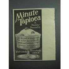 1913 Minute Tapioca Ad - A Dainty Dessert