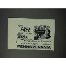 1963 Pennsylvania Tourism Ad - Department of Commerce