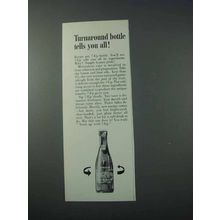 1963 Seven-Up 7up Soda Ad - Turnaround Bottle