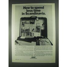 1967 SAS Airlines Ad - Spend Less Time in Scandinavia