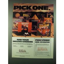 1988 Electronic Arts Software Ad - Pick One