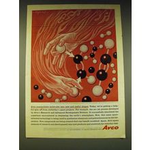 1963 Avco Corporation Ad - Artzybasheff Illustration - manipulates molecules