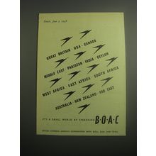1948 BOAC British Overseas Airways Corporation Ad