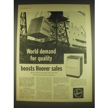 1963 Hoover Keymatic Washing Machine Ad - World demand for quality boosts