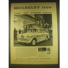 1963 Wolseley 1500 Car Ad - Compact lively economical luxurious