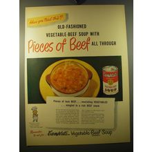 1950 Campbell's Vegetable-Beef Soup Ad - Have you tried this?