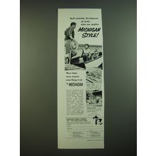 1956 Michigan Tourist Council Ad - You'll remember the pleasure all winter