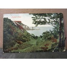 ANSTEY'S COVE, TORQUAY, DEVON used antique postcard by Valentine 1909 pm #