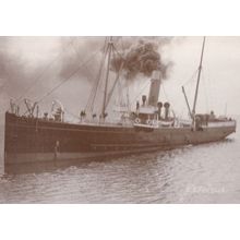 SS Fenella 1 Ship Arriving At Romsey Isle Of Man RPC Postcard