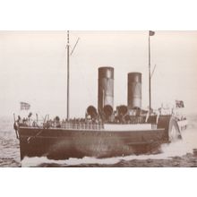 SS Prince Of Wales Ship At Full Speed Isle Of Man Real Photo Postcard
