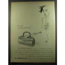 1953 B. Altman Coblentz Bangle Bracelet Bag Ad - The talk of Fifth Avenue