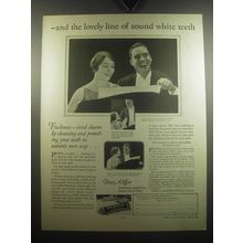 1926 Pebeco Tooth Paste Ad - and the lovely line of sound white teeth
