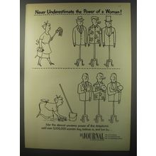1956 Ladies' Home Journal Magazine Ad - Cleaning Lady