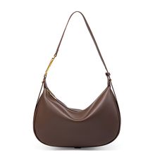 Genuine Leather Women's Crossbody Purse Handbag Brown