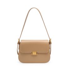Women Genuine Leather Hobo Bags Tote Handbag Beige