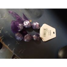 womens purple swirl accent and ribbon bracelet
