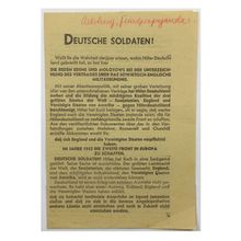 Original WW2 Soviet/Russian Air Drop Leaflet. - Code 1621 (and 1602). - 1942.