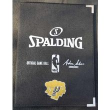 RARE SPURS Basketball SPALDING NBA Official Game Ball Composite Leather Folder
